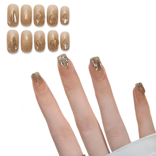 【Paula’s Nail 寶拉美甲】熔岩抹茶拿鐵 凝膠指甲貼片(指甲貼片 光療甲片 美甲貼片) 歷史價格詳細信息