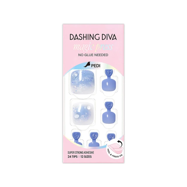 【DASHING DIVA】MAGICPRESS 時尚潮流美甲片_霧藍星空(梯形款 法式貓眼) 歷史價格詳細信息