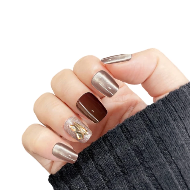 【Paula’s Nail 寶拉美甲】鏡面貓眼系列 - 燻風竹影短方(穿戴甲 指甲貼 凝膠指甲 美甲貼 指甲貼片) 歷史價格詳細信息