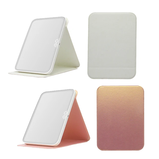 LED化妝鏡 觸控補光化妝鏡 可折疊 帶燈梳妝鏡化妝鏡 三色補光燈 化妝燈 桌面補光鏡 臺式梳妝鏡 歷史價格詳細信息