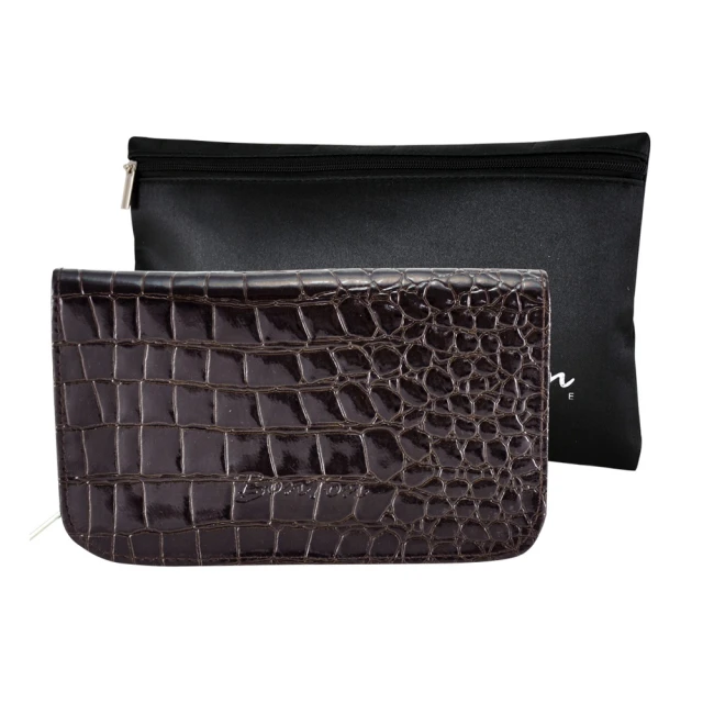 【BonTon】9支時尚鱷紋雙磁釦刷具包 爵士咖 歷史價格詳細信息