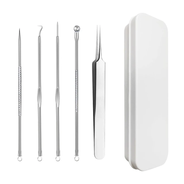 【尖嘴粉刺夾 3入組】粉刺夾 擠粉刺 美容粉刺夾 小夾子粉刺棒 黑頭粉刺 粉刺針 歷史價格詳細信息