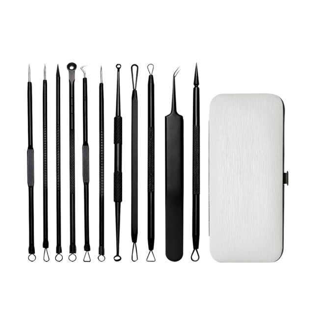 擠痘痘粉刺針4隻+尖嘴粉刺夾附鐵盒裝 歷史價格詳細信息