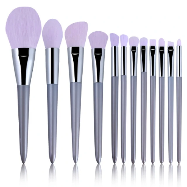 化妝工具12支小葡萄化妝刷套裝眼影刷散粉腮紅高光遮瑕初學者刷子全套工具 歷史價格詳細信息