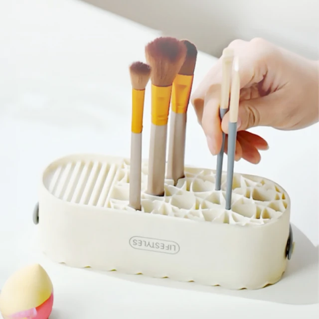 化妝刷清洗桶美妝粉撲清潔洗晾一體工具刷子架碗晾曬收納盒 歷史價格詳細信息
