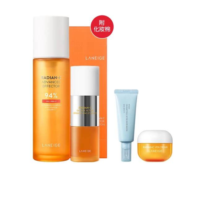 【LANEIGE 蘭芝】維他命C拋光煥亮組(精露+雙精萃)(美白化妝水 美白精華 官方直營) 價格比較,價格查詢,歷史價格詳細信息