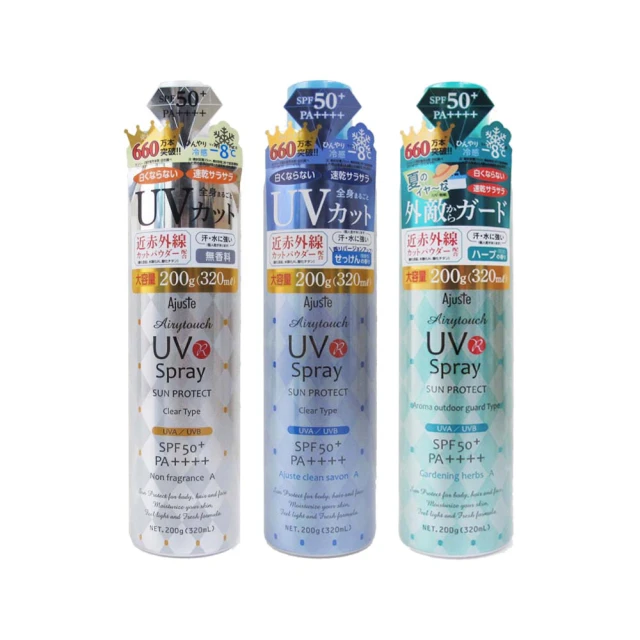 日本Ajuste愛伽絲-全身用SPF50+/PA++++植萃保濕冰涼感防曬噴霧200g/罐-精油香 歷史價格詳細信息