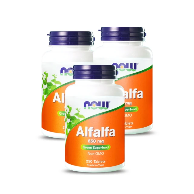 NOW健而婷 紫花葉綠素(紫花苜蓿)(250顆/瓶)三瓶組 歷史價格詳細信息