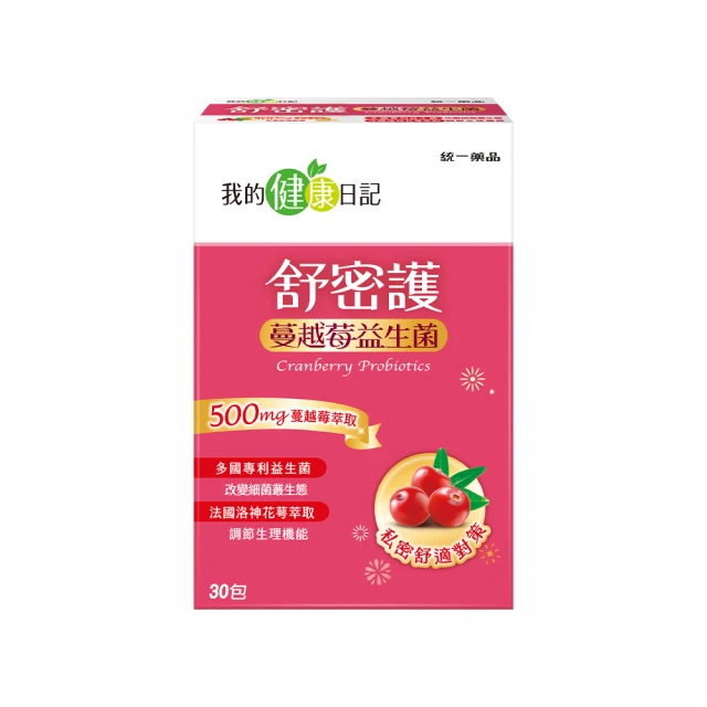 【我的健康日記】舒密護 蔓越莓益生菌(30包x2盒，共60入) 歷史價格詳細信息