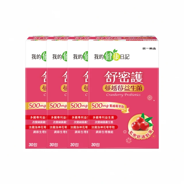 【我的健康日記】舒密護 蔓越莓益生菌(30包x2盒，共60入) 歷史價格詳細信息