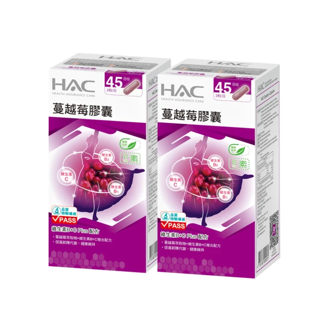 【永信HAC】蔓越莓膠囊2瓶組(90粒/瓶) 歷史價格詳細信息