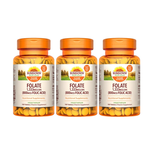 Sundown日落恩賜 高單位葉酸800mcg錠(100錠x3瓶)組 歷史價格詳細信息