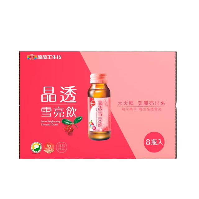 【葡萄王】晶透雪亮飲6盒 共48瓶(乳酸菌 賽洛美 熊果素 GABA 甘氨酸亞鐵 德國水解膠原蛋白 葡萄王官方) 歷史價格詳細信息