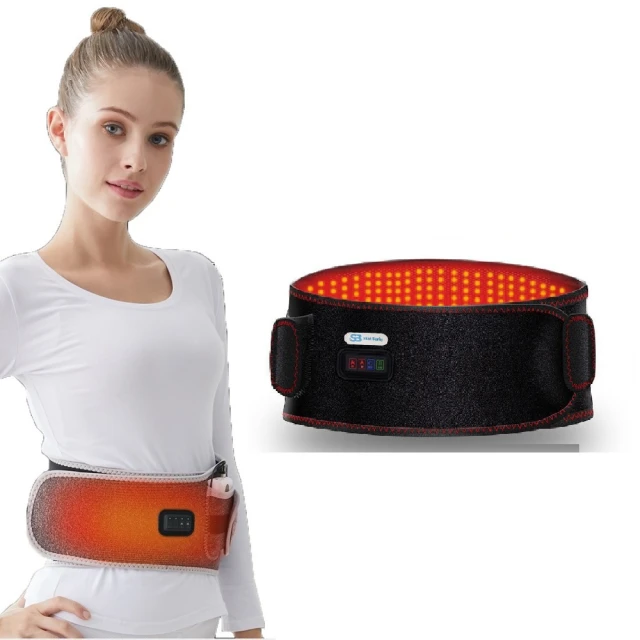 智能腰椎按摩器電動熱敷震動氣壓腰椎按摩儀家用舒緩腰部牽引按摩 歷史價格詳細信息