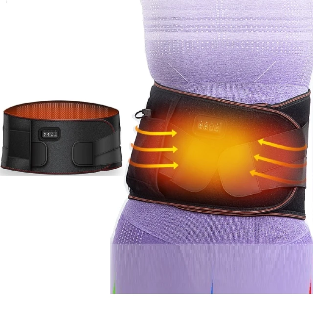 智能腰椎按摩器電動熱敷震動氣壓腰椎按摩儀家用舒緩腰部牽引按摩 歷史價格詳細信息