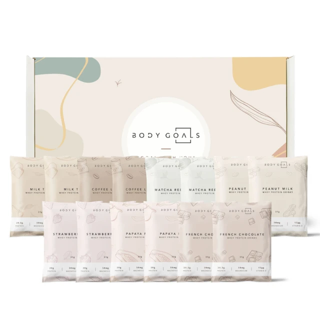 【Body Goals】多效乳清蛋白飲-花生牛奶口味 隨手包12入組(31g/包，12包/盒) 歷史價格詳細信息