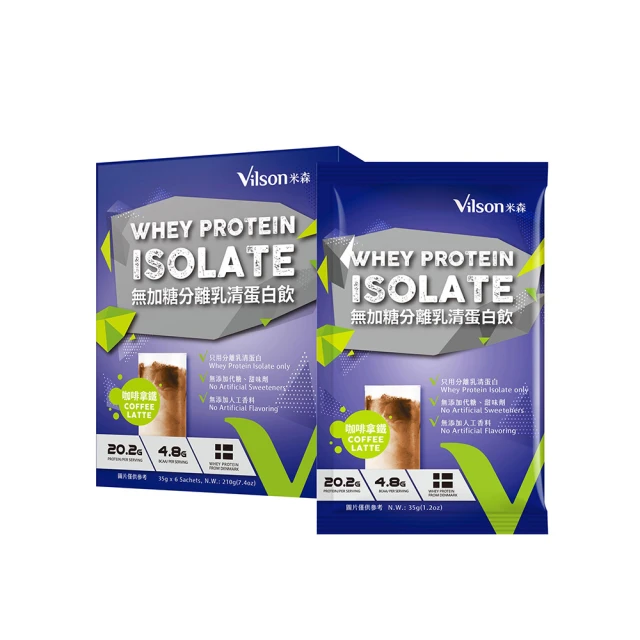 【米森 vilson】無加糖分離乳清蛋白飲-可可拿鐵 (35gx6包/盒) 歷史價格詳細信息