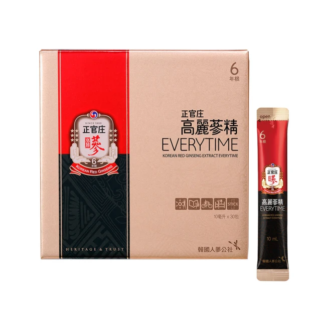 【正官庄】高麗蔘精EVERYTIME 10mlx30包/盒 加贈精美提袋 (6年根高麗蔘 韓國原裝進口) 春天藥局 歷史價格詳細信息