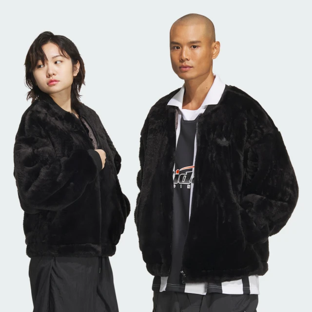 【adidas 愛迪達】外套 男款 女款 運動外套 毛毛外套 三葉草 N FUR JKT U 黑 JD3776 價格比較,價格查詢,歷史價格詳細信息