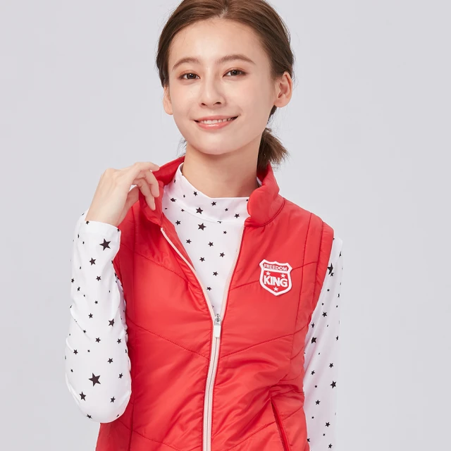 【KING GOLF】速達-女款LOGO刺繡彈性腰頭舒適修身素面休閒長褲(紅色) 歷史價格詳細信息