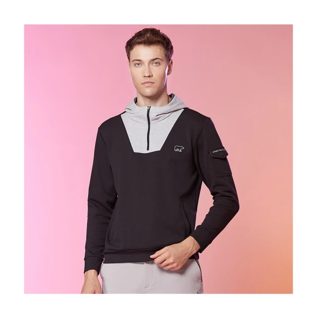 【Jack Nicklaus 金熊】GOLF男款吸濕排汗配色剪接棉衫高爾夫球衫(雙色) 歷史價格詳細信息