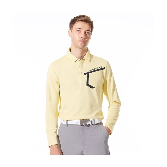 【Jack Nicklaus 金熊】GOLF男款吸濕排汗配色剪接棉衫高爾夫球衫(雙色) 歷史價格詳細信息