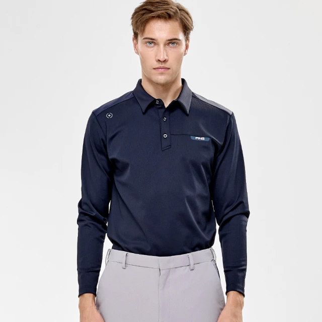 【PING】男款素面剪接抗UV長袖立領上衣-白(吸濕排汗/蓄熱保暖/GOLF/高爾夫球衫/PA24223-73) 歷史價格詳細信息