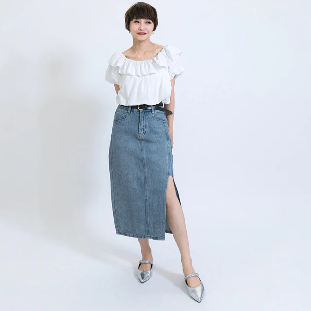 001牛仔半身裙女做舊高腰a字短裙夏季女日系褲子短款包臀裙 歷史價格詳細信息