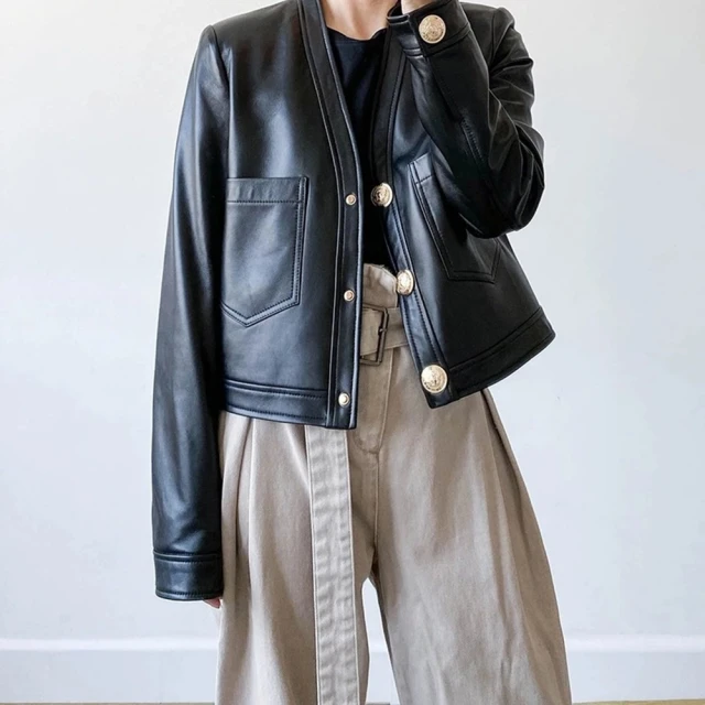 【巴黎精品】真皮皮衣羊皮外套(牛角扣毛毛羊剪絨大衣女外套2色a1it50) 歷史價格詳細信息