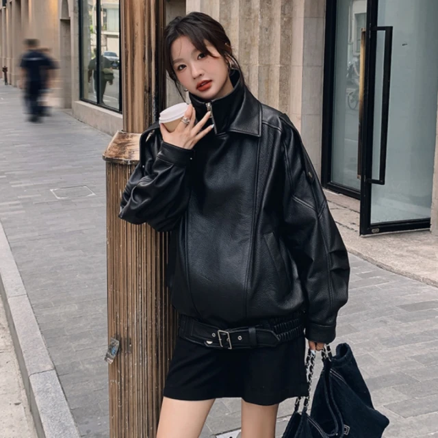 【UniStyle】長袖夾克外套 設計感拉鍊滾邊棒球服外套 女 ZM037-909-035A(黑) 歷史價格詳細信息