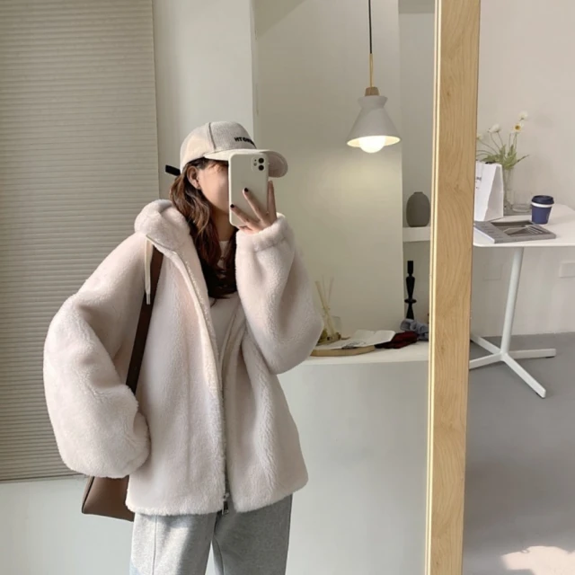 【巴黎精品】真皮皮衣羊皮外套(牛角扣毛毛羊剪絨大衣女外套2色a1it50) 歷史價格詳細信息