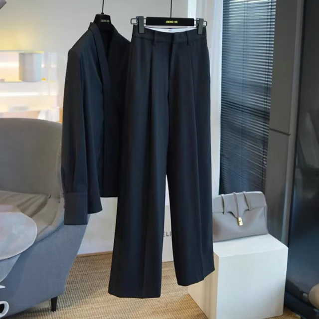 超垂感2.0 慵懶風直筒闊腿褲女春夏季薄款休閒拖地褲垂感褲 歷史價格詳細信息