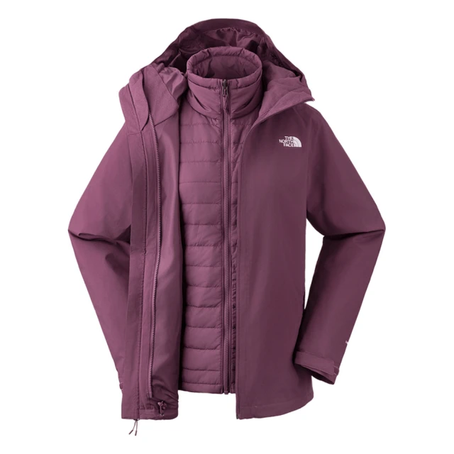 【The North Face 官方旗艦】北面女款紫色DryVent防水透氣抓絨內裡三合一外套｜89YJ53I 歷史價格詳細信息