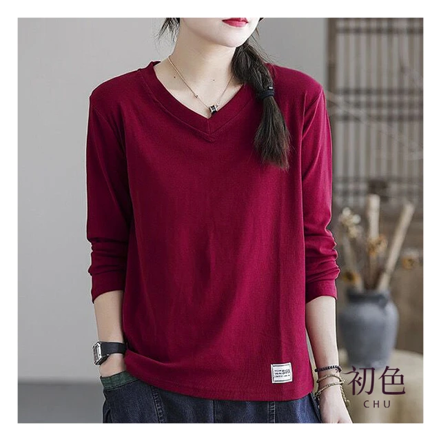 【初色】純色英文印花中大尺碼圓領短袖寬鬆中長裙連身洋裝連身裙洋裝-黑色-33923(M-4XL可選) 歷史價格詳細信息