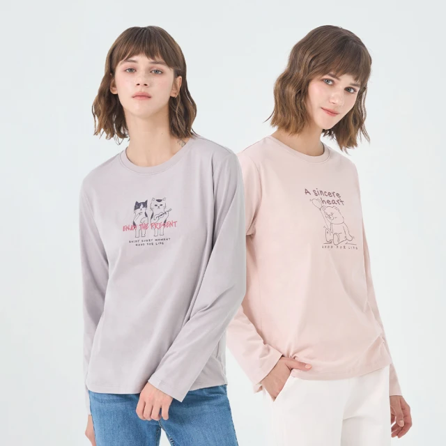 GIORDANO 女裝印花長袖上衣 WILD NATURE-多色任選 歷史價格詳細信息