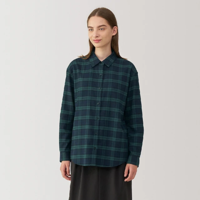 女雙面起毛法蘭絨立領長袖洋裝【MUJI 無印良品】 歷史價格詳細信息