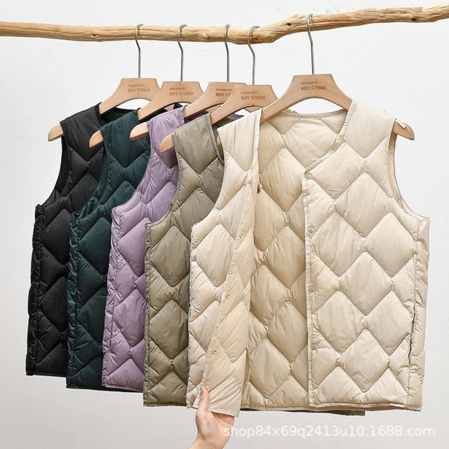 【巴黎精品】真羽絨90%白鴨絨羽絨背心羽絨衣夾克(保暖輕薄菱形V領休閒女外套5色p1bl10) 價格比較,價格查詢,歷史價格詳細信息