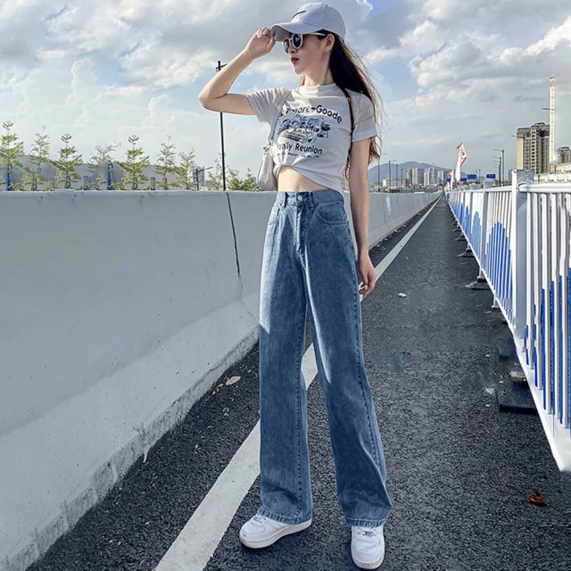 【D.studio】韓版鬆緊高腰垂感直筒西裝褲(寬褲 褲子 長褲 休閒褲 女裝 高腰褲拖地褲 P278) 歷史價格詳細信息