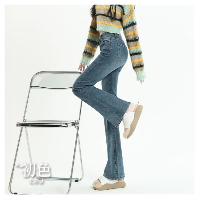 【初色】高腰人字紋加厚休閒毛呢休閒九分褲長褲寬褲-共3色-64929(M-2XL可選) 歷史價格詳細信息