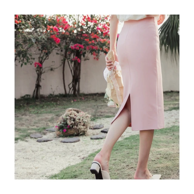 【OB 嚴選】純色彈力修身鬆緊高腰喇叭長褲 《BA6103》 歷史價格詳細信息