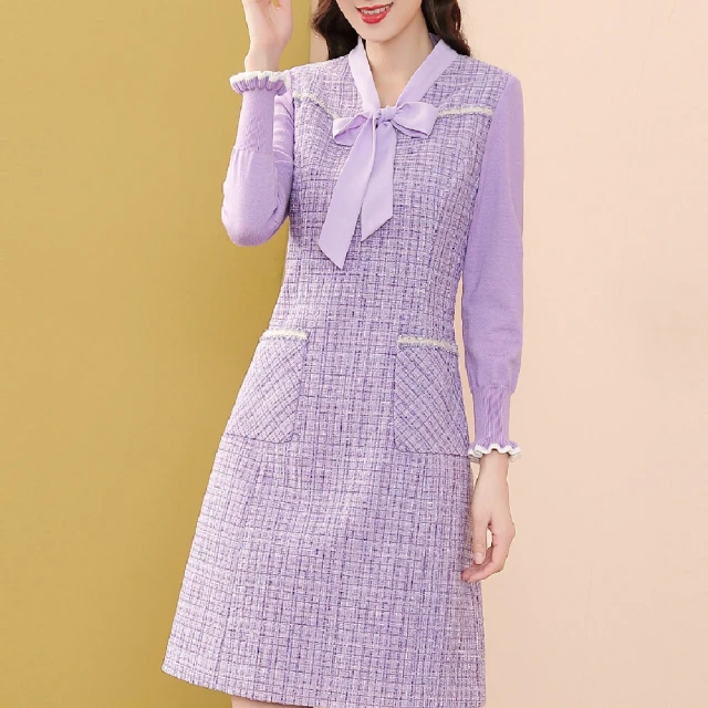 【FQ 時尚天后】黑翻領銀珠蕾絲邊雪紡洋裝(中大尺碼/S-3XL) 歷史價格詳細信息