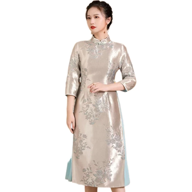 【巴黎精品】連身裙日系洋裝(棉麻長袖寬鬆碎花女裙子3色a1ed3) 歷史價格詳細信息