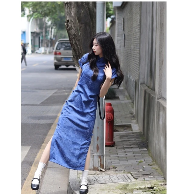 旗袍 復古 雙側綁帶大挖背性感旗袍 制服誘惑 角色扮演 情趣 復古旗袍 歷史價格詳細信息
