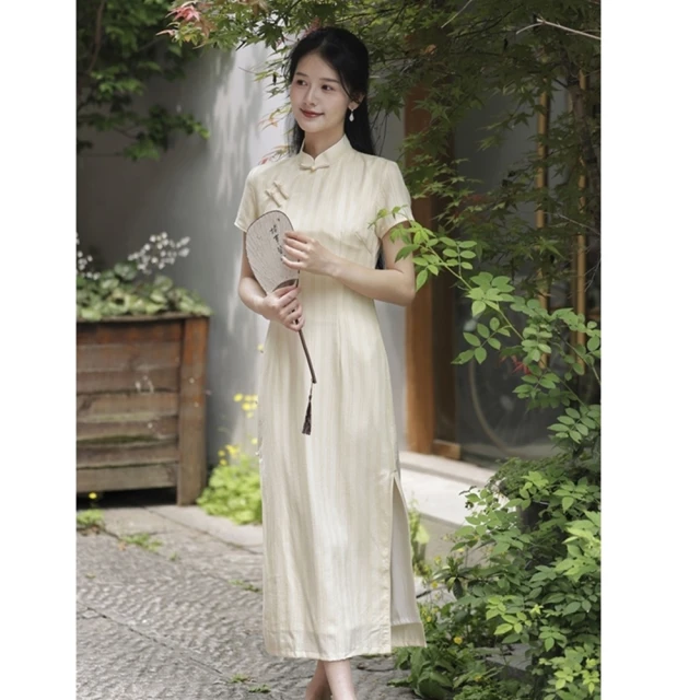 【巴黎精品】雙12 連身裙改良式旗袍(短袖立領開衩印花女裙子a1gc86) 歷史價格詳細信息