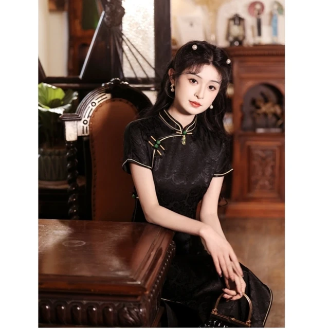 女童 典雅旗袍A字洋裝 短袖洋裝 中大童洋裝 女童洋裝 新年服飾 女童連衣裙【蘋果小舖】(AA) 1903 A75 歷史價格詳細信息