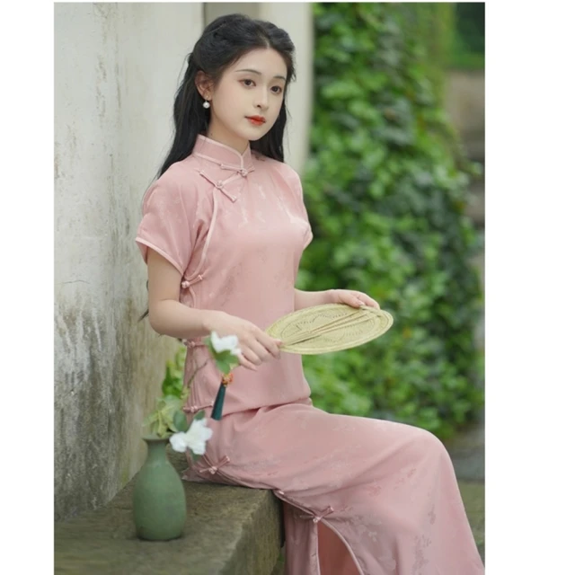 【巴黎精品】雙12 連身裙改良式旗袍(短袖立領開衩印花女裙子a1gc86) 歷史價格詳細信息