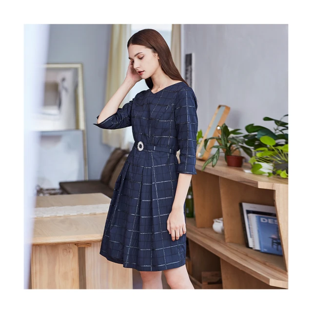 【en-suey 銀穗】格紋下擺抽繩襯衫-女 歷史價格詳細信息