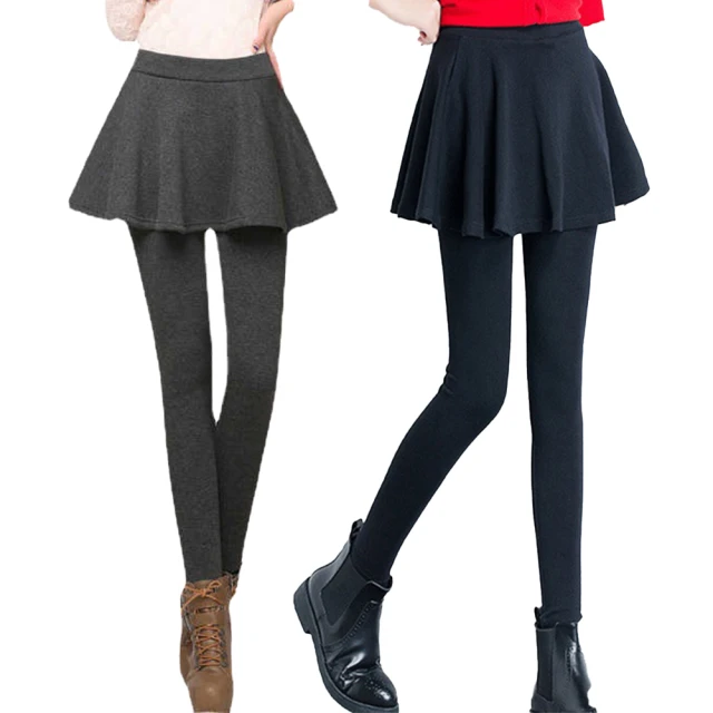 【QIDINA】2入-質感加厚內刷毛顯瘦百搭假長版遮屁裙 傘擺遮屁裙-J(襯裙子女 內搭褲子女 長褲女 假兩件褲裙) 價格比較,價格查詢,歷史價格詳細信息