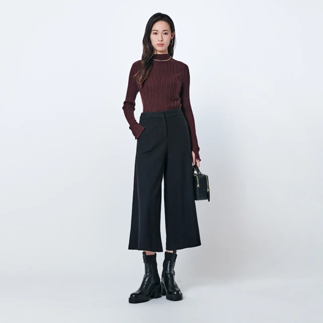 【KeyWear 奇威名品】溫暖羊毛純色百搭顯瘦寬褲(共2色) 價格比較,價格查詢,歷史價格詳細信息
