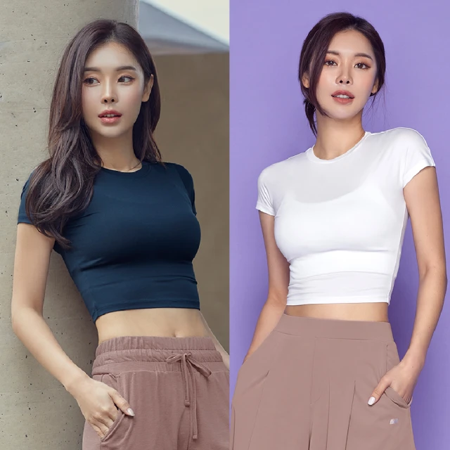 【STL】yoga 本質伸展短版 Essence Volume Crop 韓國瑜伽 運動機能合身短袖上衣(粉玫瑰MellowRose) 歷史價格詳細信息